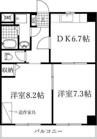 ハウスメイトⅡの物件間取画像